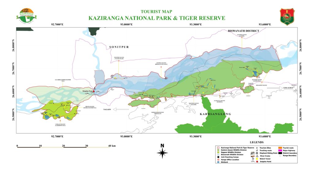 kaziranga national park map